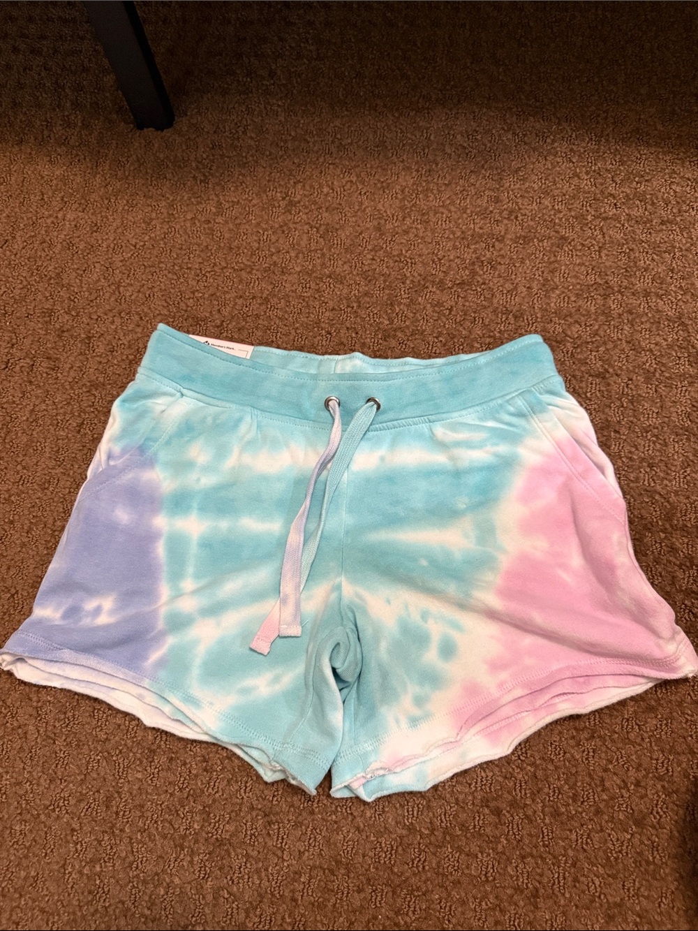 Tie-Dye Pastel lounge/pajama Shorts — Blue Pink Purple